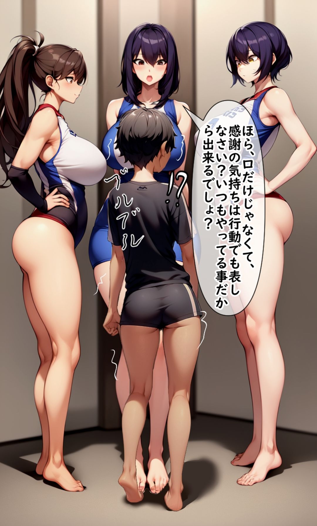 高身長女性×低身長男性 言葉責め集（バレー部その他編） - サンプル画像 8