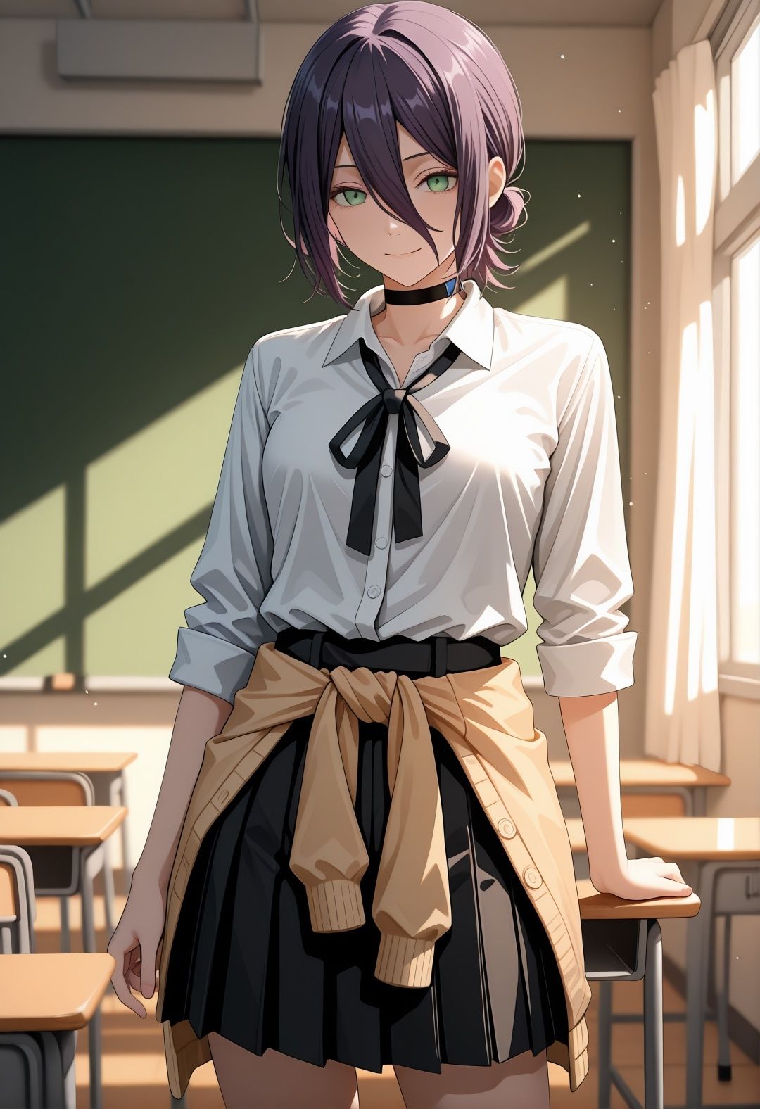 学校でレ〇が変態プレイに堕ちるチェン〇ーマンパロディ チョーカー少女の羞恥アヘ顔と白濁まみれ307枚 - サンプル画像 1