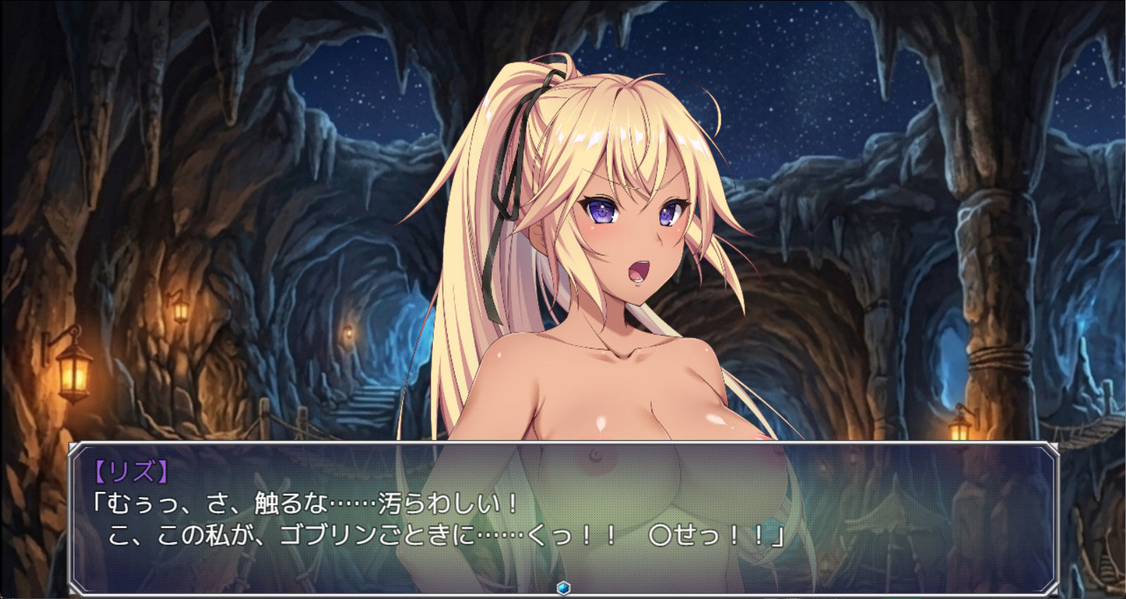 【立ち絵素材R18】金髪ポニテ褐色肌の少女剣士 フルセットPSDパック - サンプル画像 3