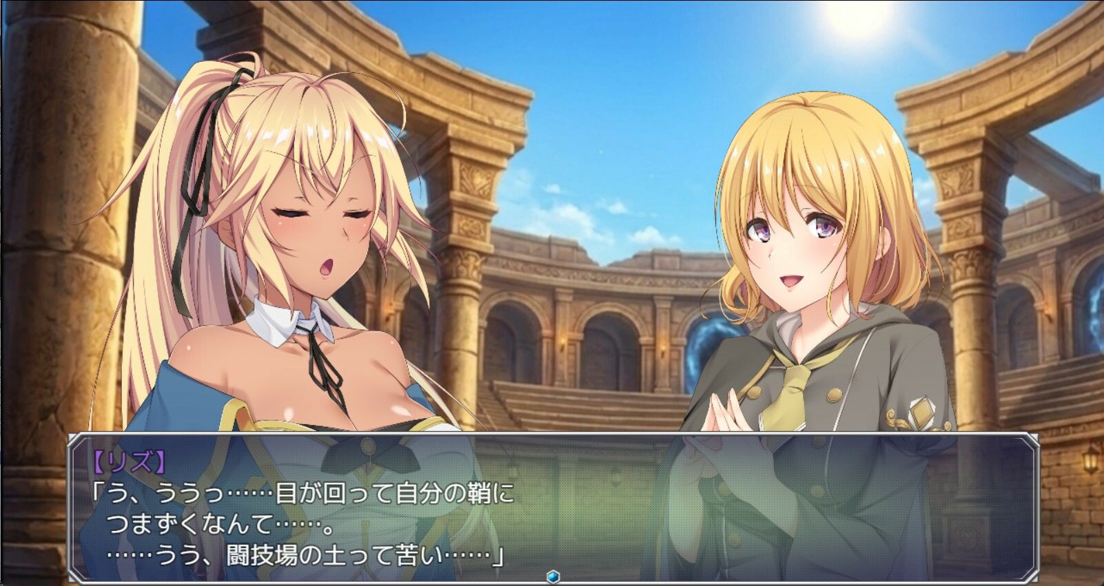 【立ち絵素材】金髪ポニテ褐色肌の少女剣士 フルセットPSDパック - サンプル画像 5