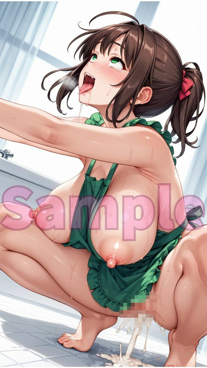 淫乱はだかエプロン女子たちがあなたとスペルマを包み込む！パート3 - サンプル画像 9