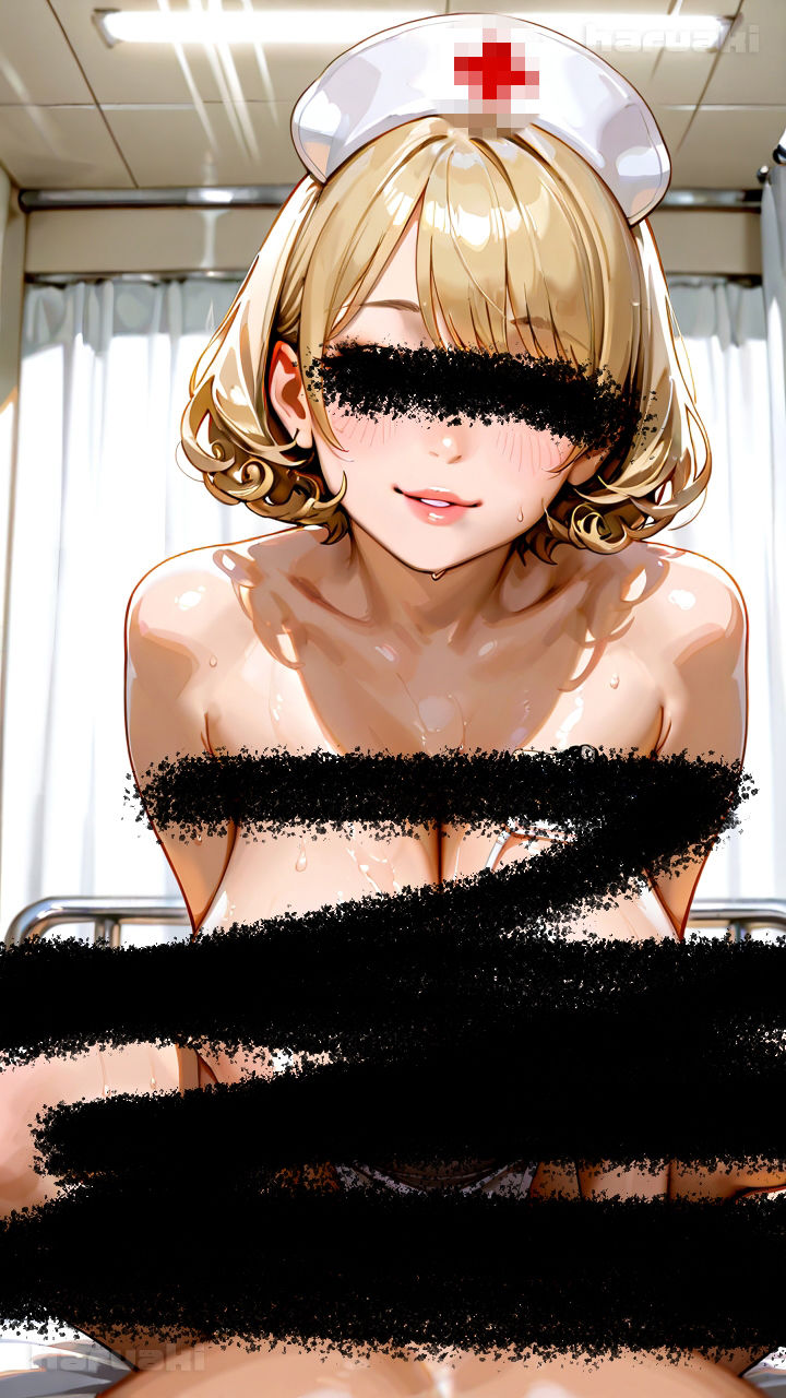 【AIアニメ巨乳美女写真集】Vol.14サキュバス系看護婦中島さんの搾精勤務しこしこ - サンプル画像 2
