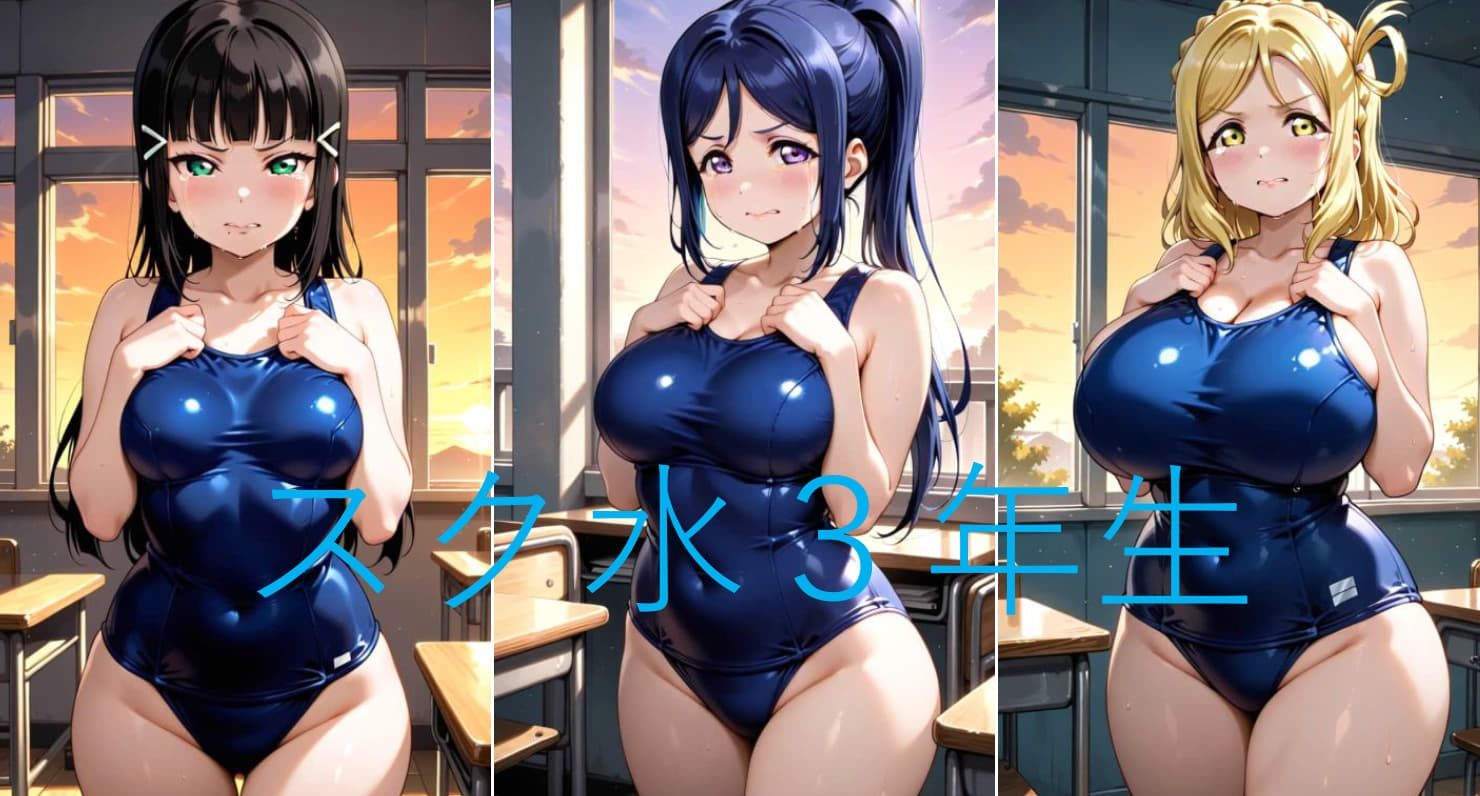 Asスク水3年生 - サンプル画像 1
