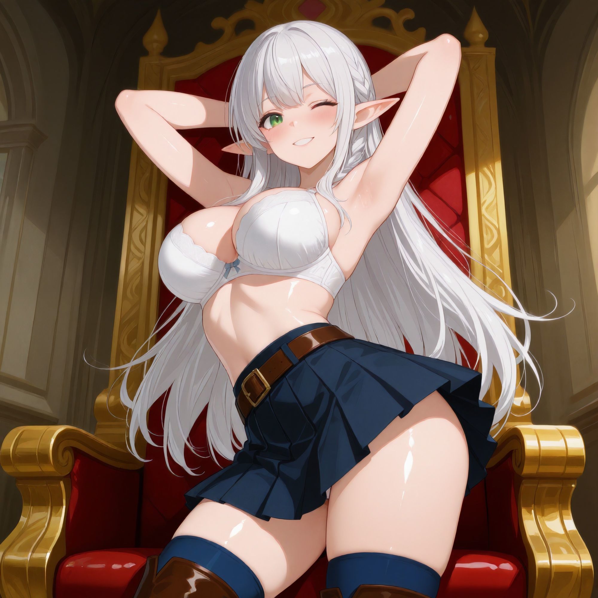 ［あの娘の＋］銀髪巨乳エルフ、シエナ・ルーヴェ - サンプル画像 1