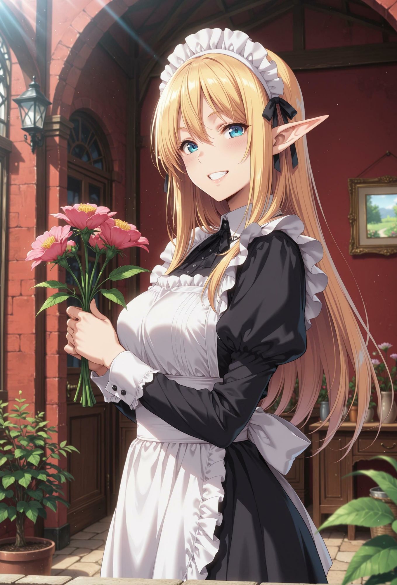 エルフのメイドさんの誘惑4 - サンプル画像 1