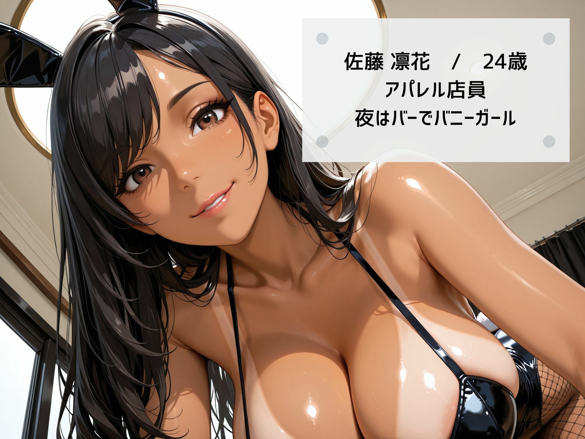 【4K高画質】黒ギャルが巨乳を揺らして濃密セックス！ むっちり巨乳バニーの日焼け跡がエロすぎる！ - サンプル画像 6
