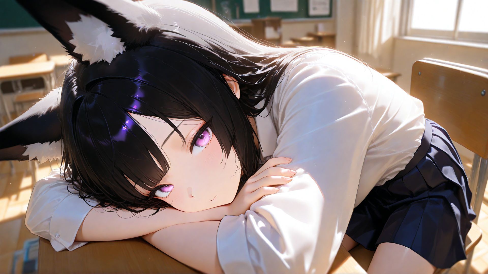 教室（はーと）脱衣 - サンプル画像 3
