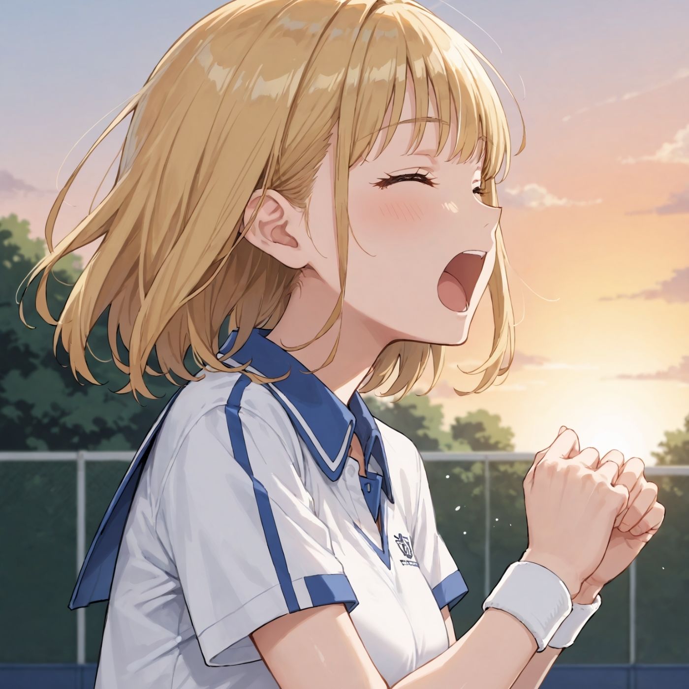 学園性活！ユニフォームに滲む汗 テニス部の本気がエロい2【汗かく美少女の厳選CG411枚収録】スマホ向け - サンプル画像 4