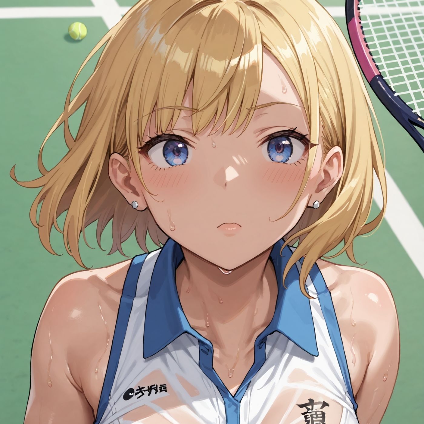 学園性活！ユニフォームに滲む汗 テニス部の本気がエロい2【汗かく美少女の厳選CG411枚収録】スマホ向け - サンプル画像 5
