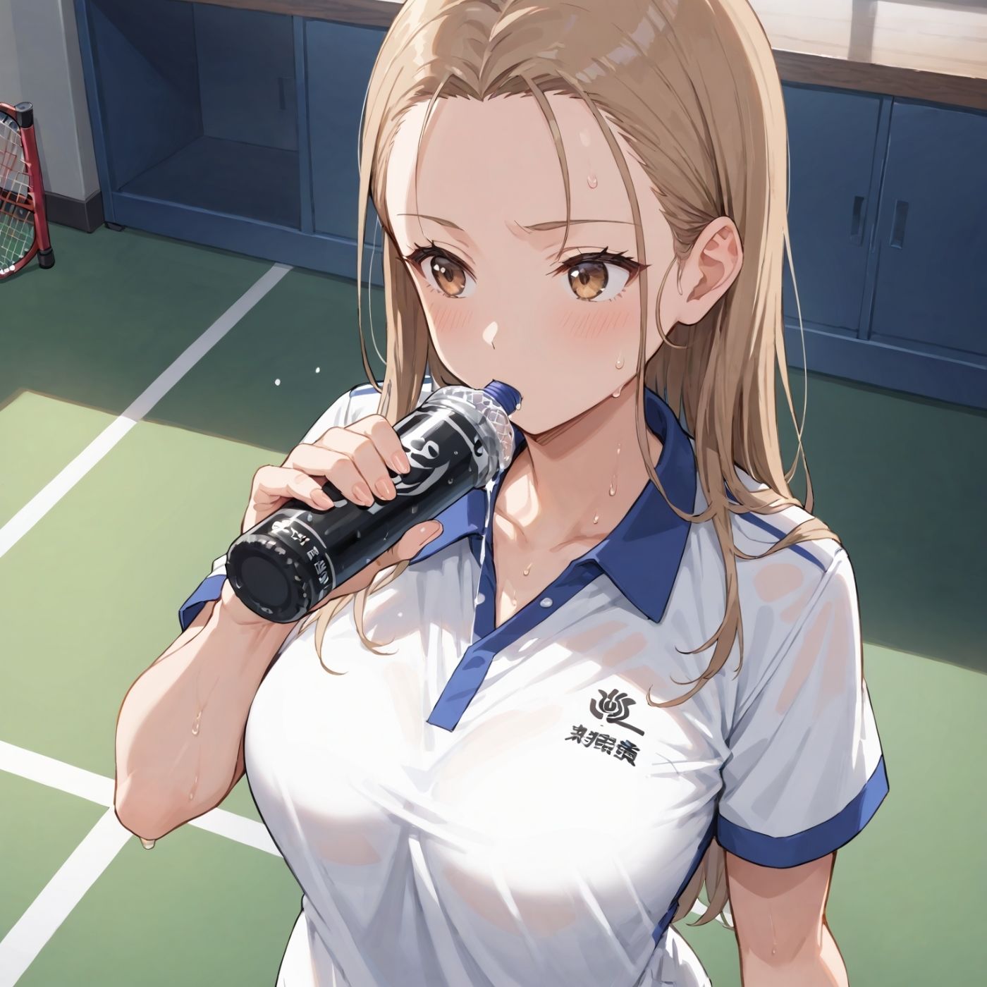 学園性活！ユニフォームに滲む汗 テニス部の本気がエロい2【汗かく美少女の厳選CG411枚収録】スマホ向け - サンプル画像 6