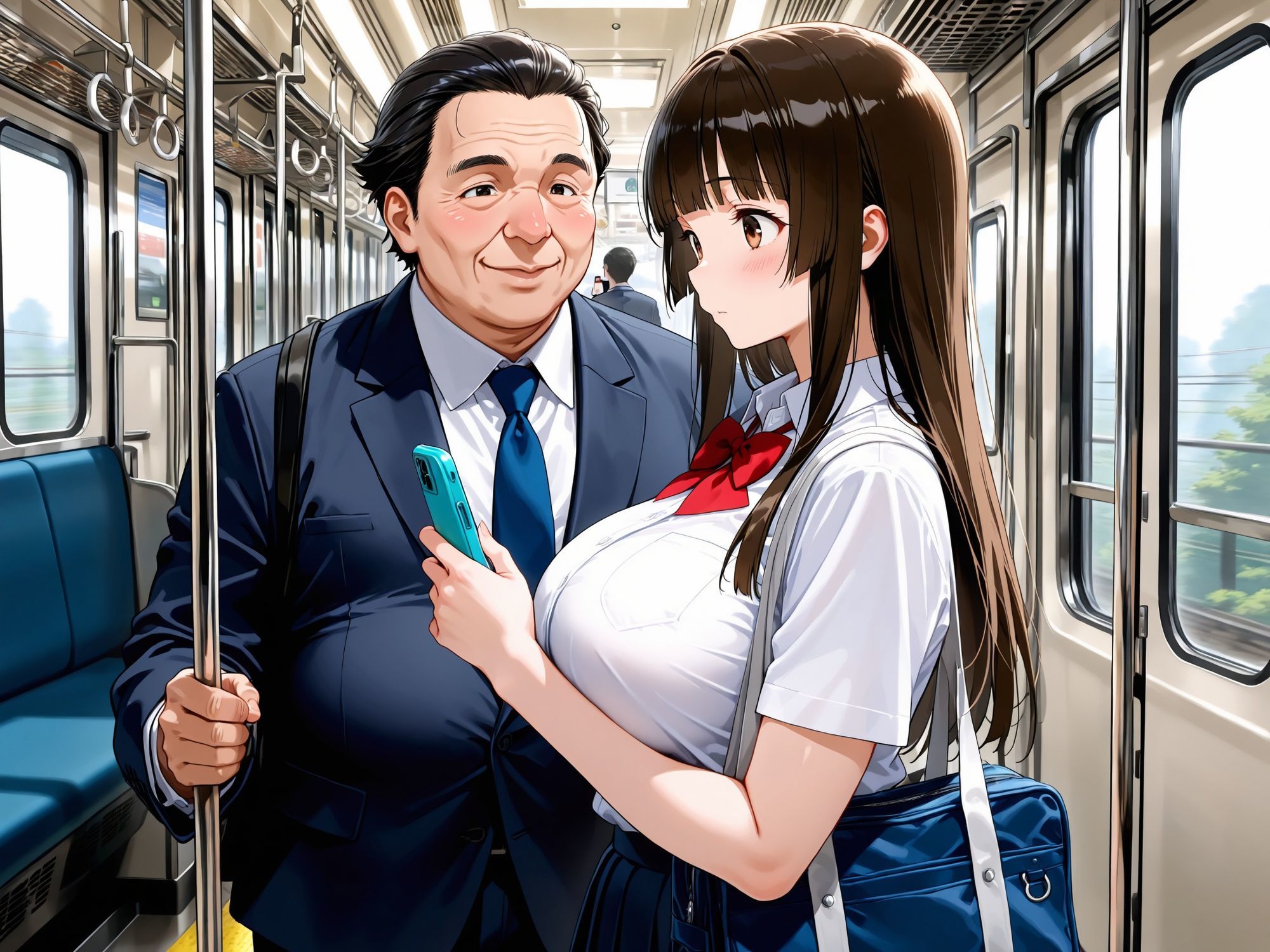 女子校生  電車痴〇   中出し快楽落ち - サンプル画像 1