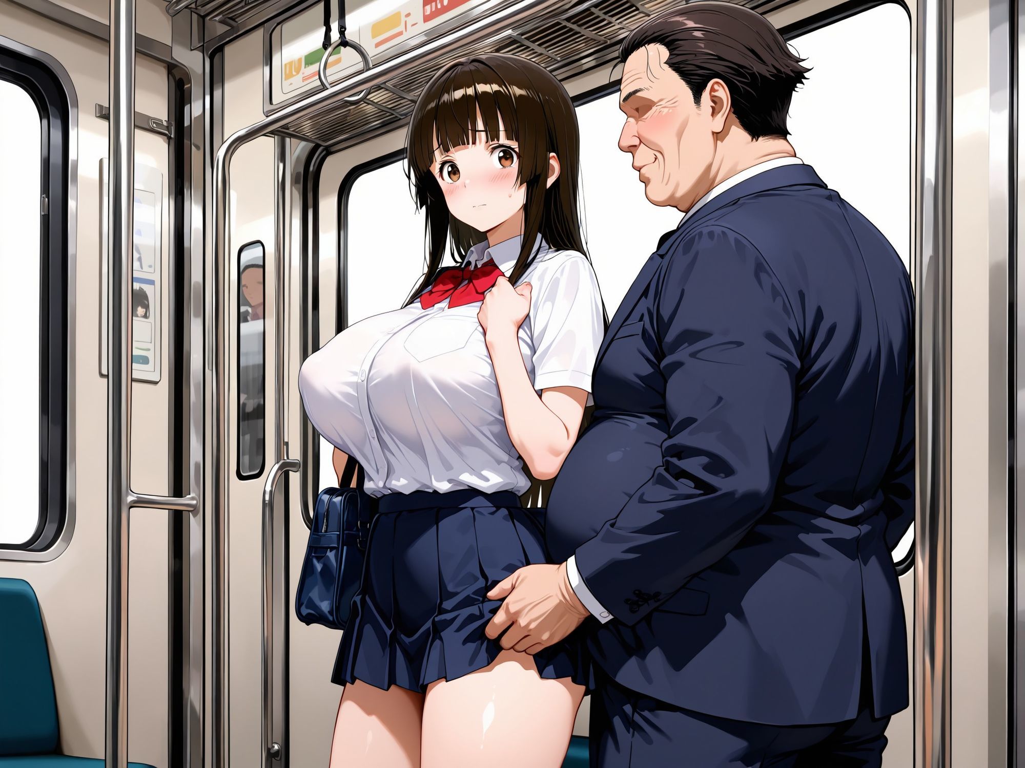 女子校生  電車痴〇   中出し快楽落ち - サンプル画像 2