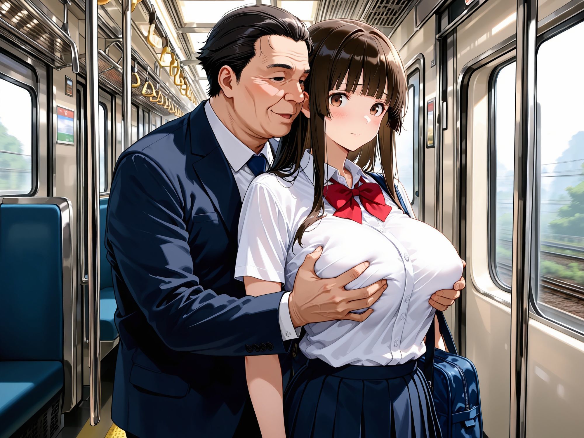 女子校生  電車痴〇   中出し快楽落ち - サンプル画像 5