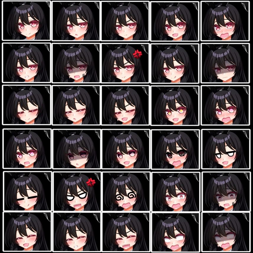 立ち絵素材 黒髪バニーガール - サンプル画像 3