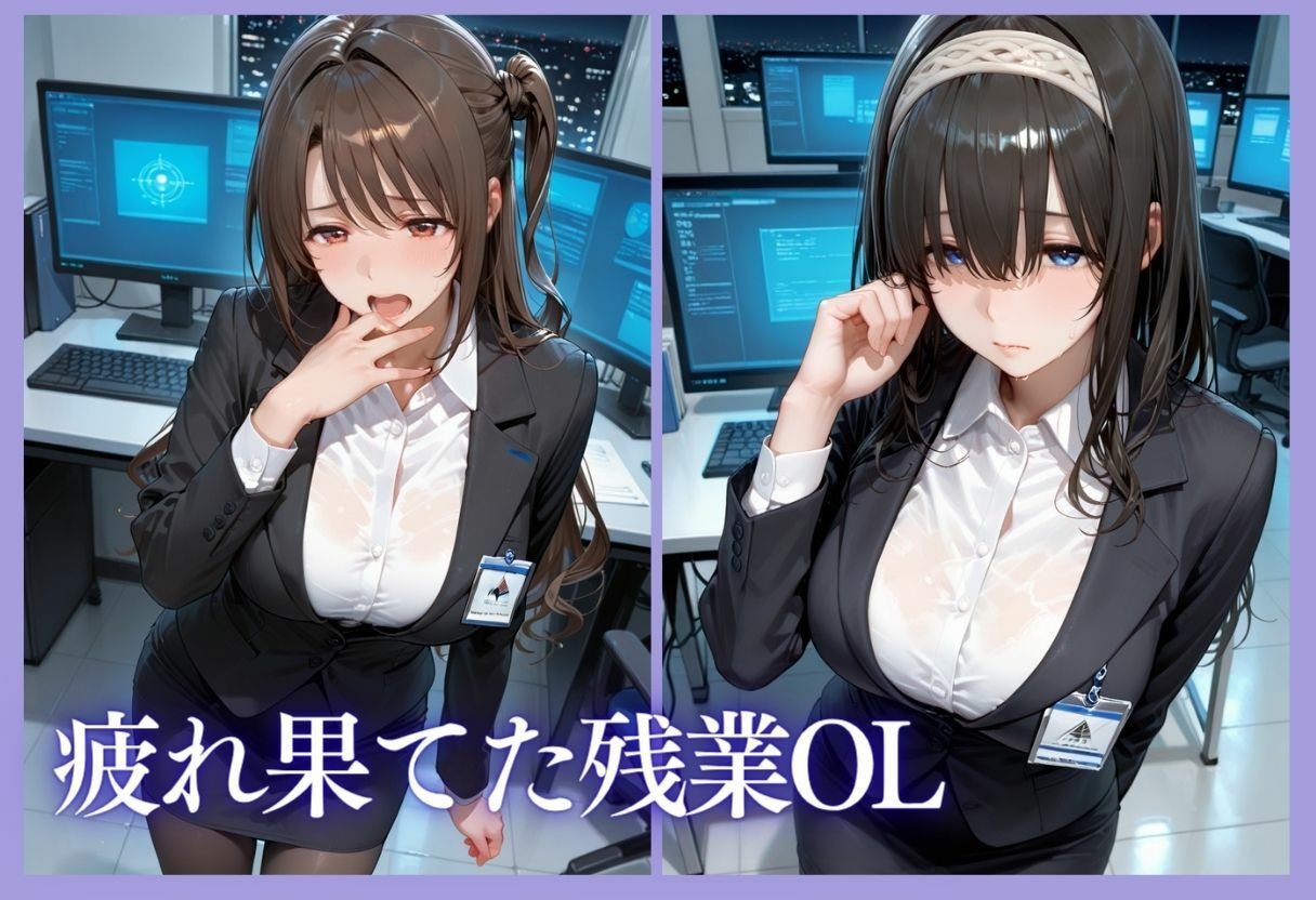 深夜残業OL 〜我慢の限界を迎えた同僚にオフィスで犯●れ、事後即2回戦中出しされるまでVol.9 - サンプル画像 4