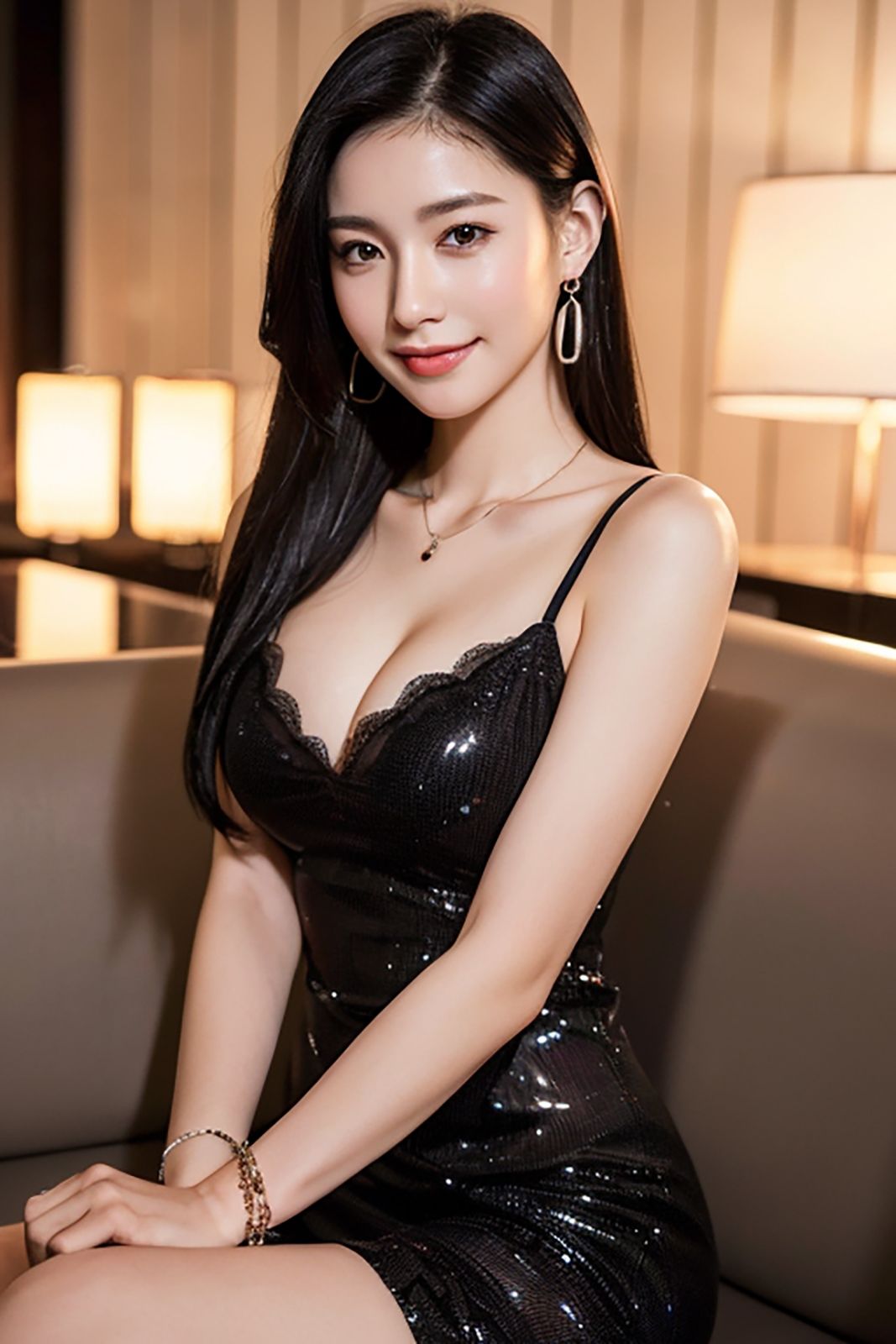 AI Night Lounge Beauty 7 - サンプル画像 2