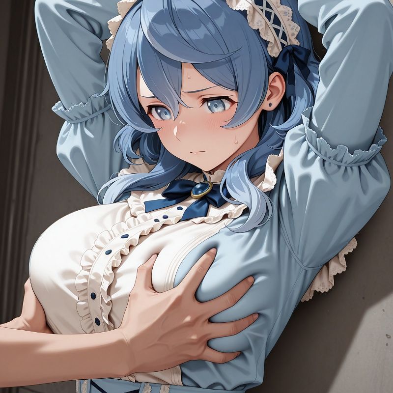水色ゆるふわフリル縛り - サンプル画像 2