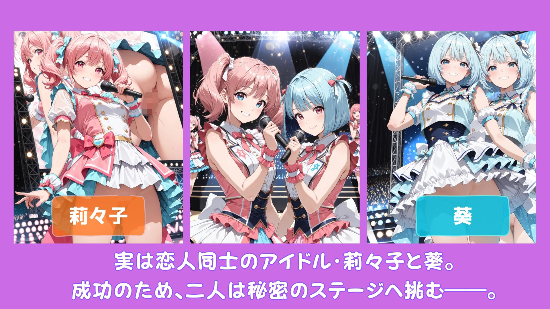 恋人同士の百合アイドル 〜会員制シークレットSHOW〜 - サンプル画像 1