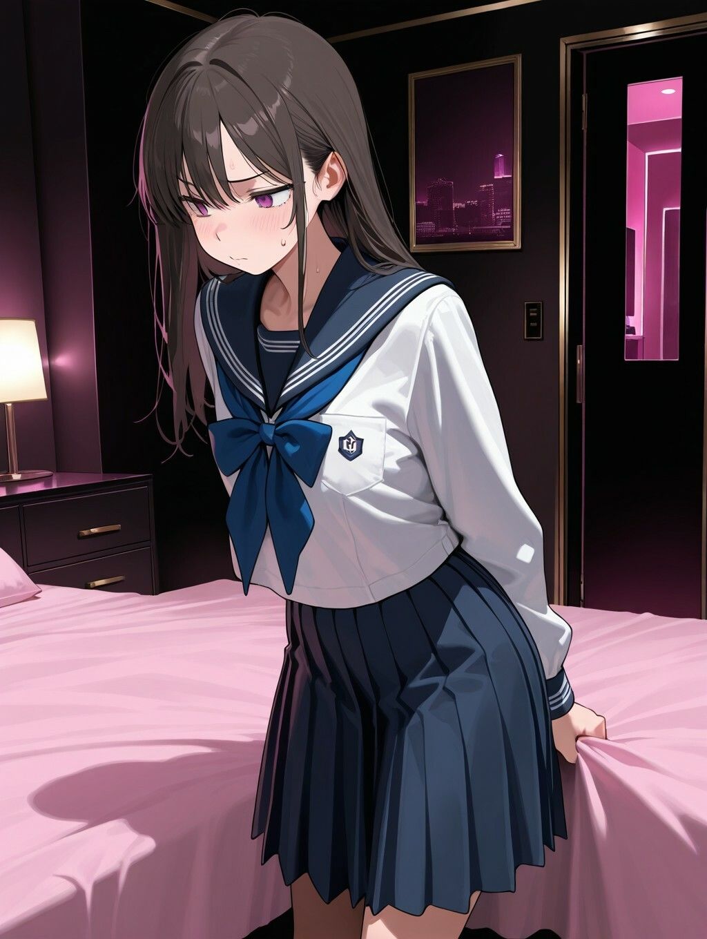 勢いでラブホに来ちゃった女の子 - サンプル画像 1