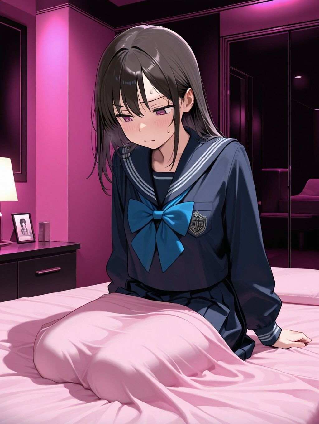 勢いでラブホに来ちゃった女の子 - サンプル画像 2