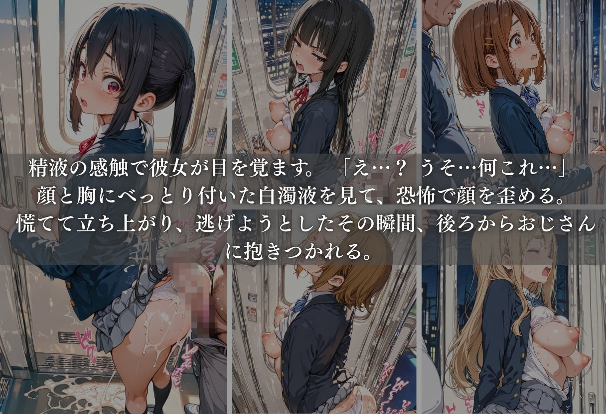 痴●列車ボテ腹END 〜キモおじリーマンに孕ませられる現役女子校生〜 Vol.4 - サンプル画像 5