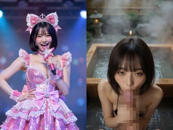 【AIのAV動画】人気アイドル2人の流出映像！高級ホテル密会＆貸切露天風呂ビキニでハメ撮り生中出し＜実写級AI次世代映像＞ - サンプル画像 5