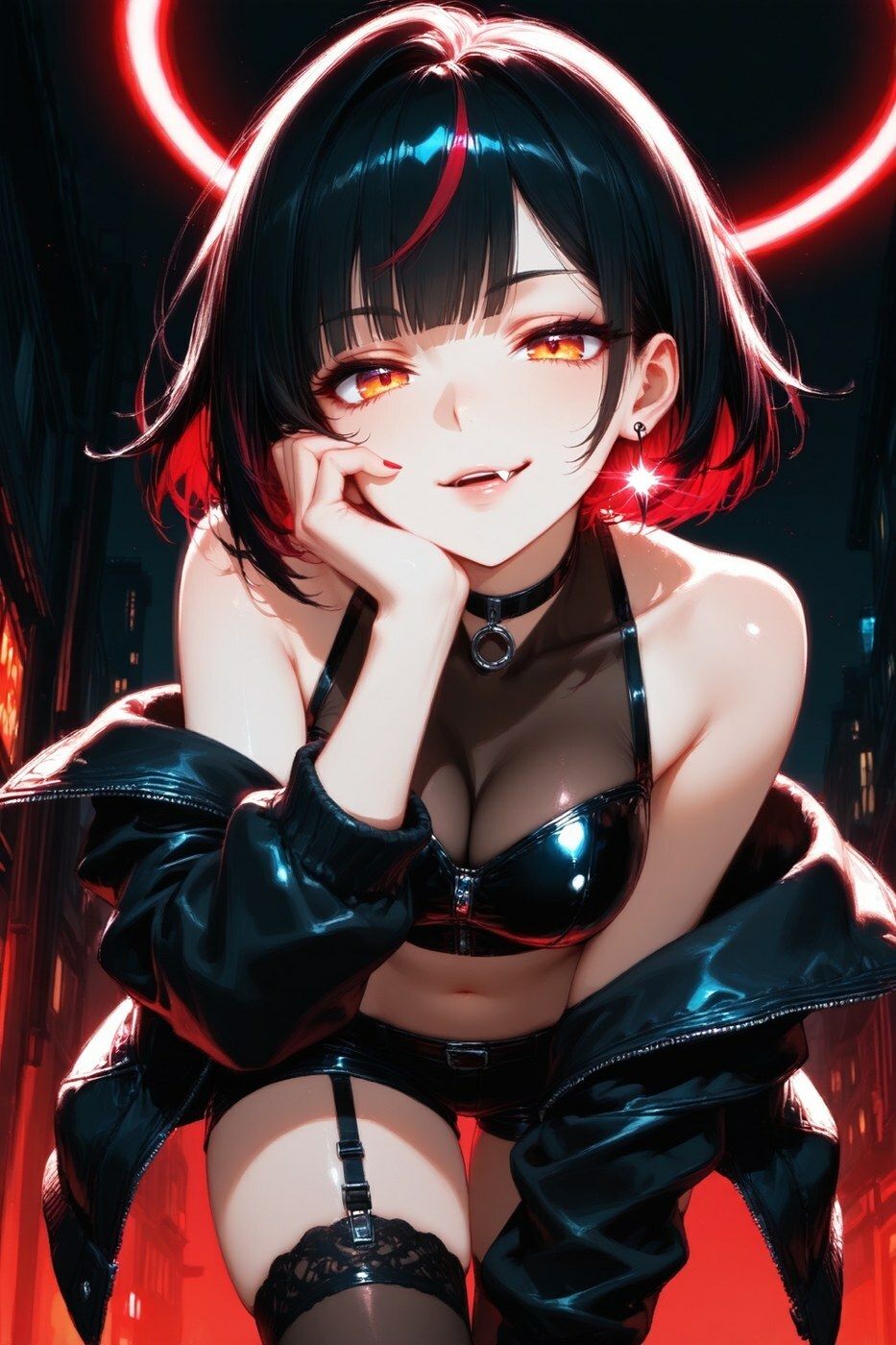 リゼラ - 赤い夜にからかわれる小悪魔CG集 - - サンプル画像 1