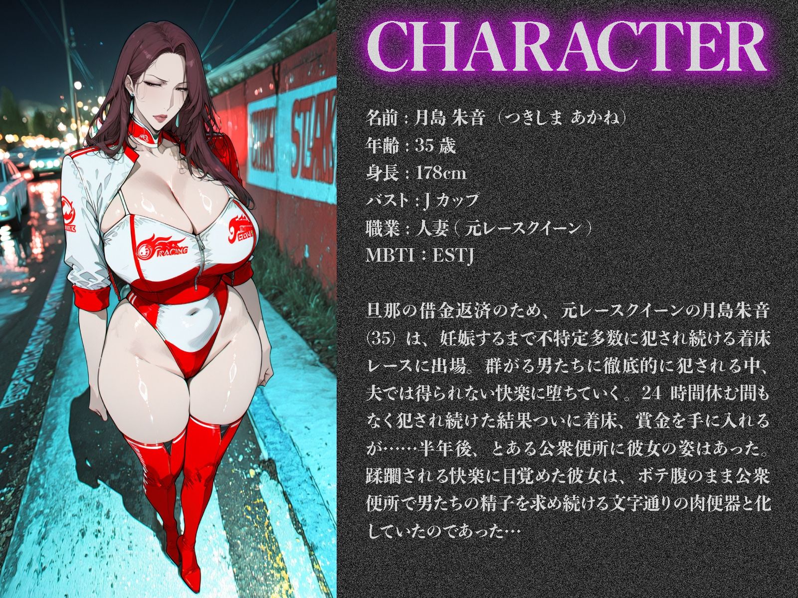 24時間耐久孕ませ着床レース〜サーキットの女王がボテ腹の肉便器へ堕ちるまで〜 - サンプル画像 1