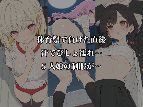 放課後5人娘 体育祭編 汗だく透け制服で逃げ場なし密着〜負けた後の体育倉庫で5人同時にイカされちゃう〜 - サンプル画像 1