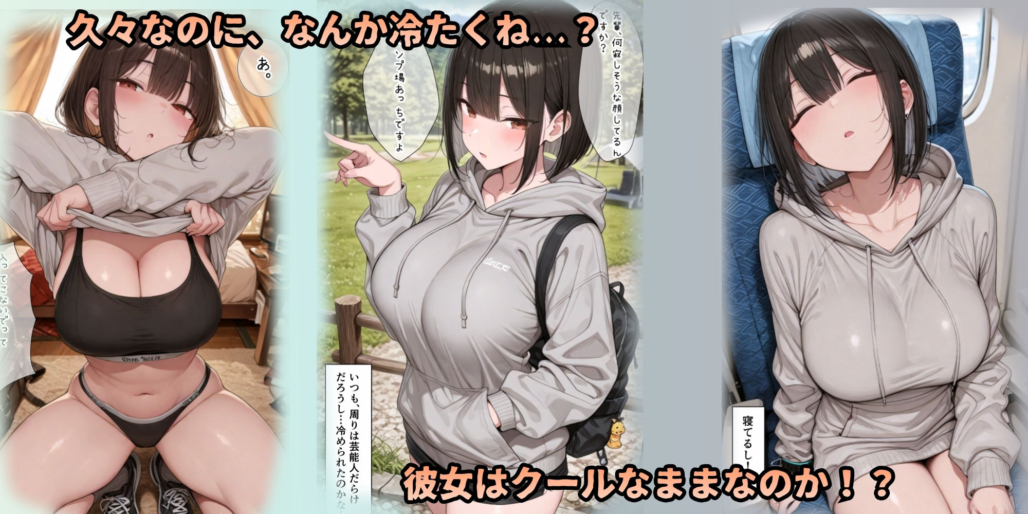 グラドル彼女を独占。汗だくテントで乱れまくる聖夜 - サンプル画像 6