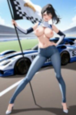 【裸ジーンズ女子7】裸ジーンズのレースクイーン - サンプル画像 9