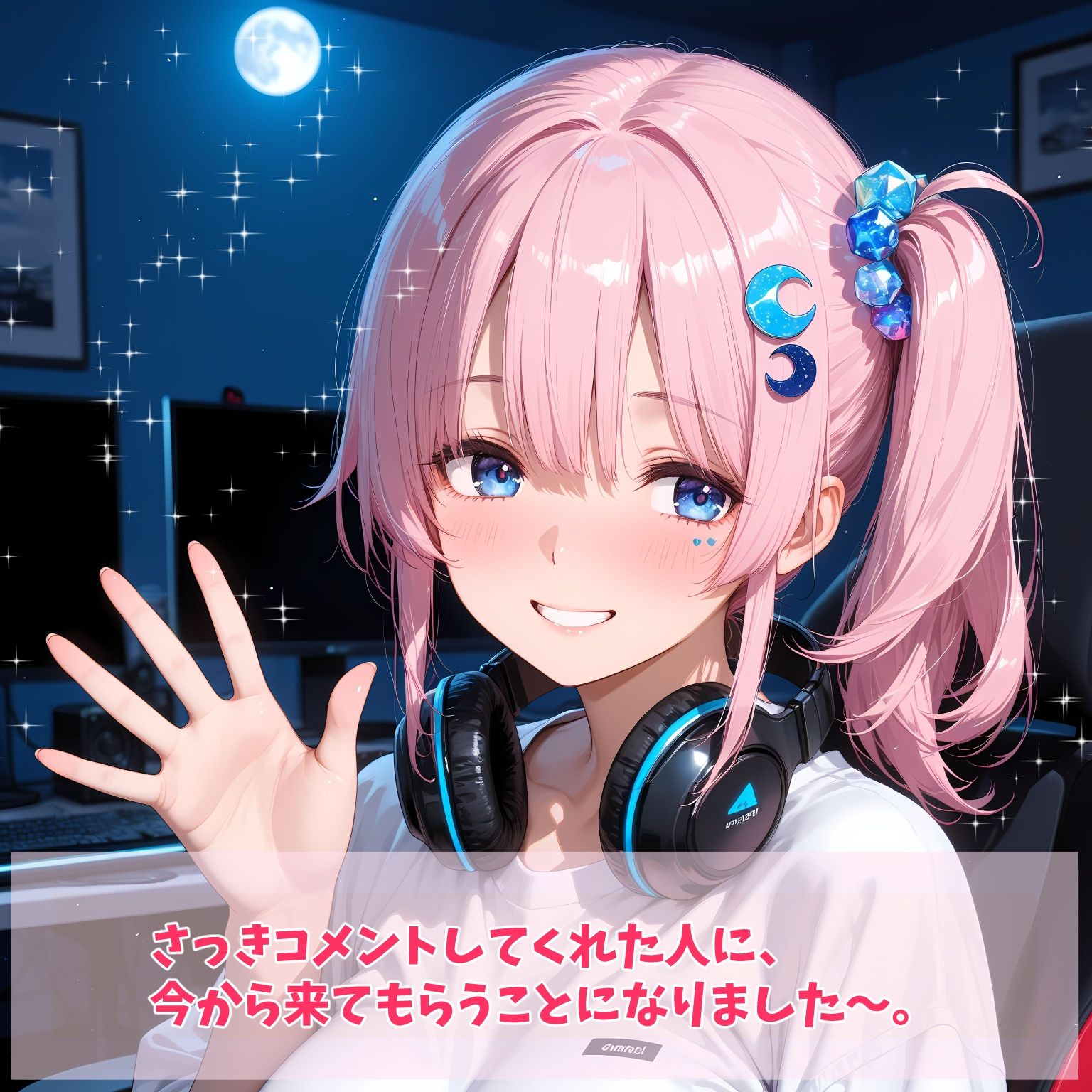 桃月ゆら  中田し配信中CG - サンプル画像 2