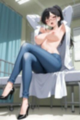 ★SEX有★【裸ジーンズ女子9】セクシー変態な保健室の先生 - サンプル画像 4