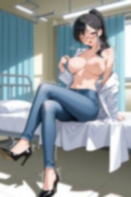 ★SEX有★【裸ジーンズ女子9】セクシー変態な保健室の先生 - サンプル画像 5