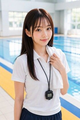 AIモデルまなみ vol.2 朝のプールサイドで会いましょう - サンプル画像 6
