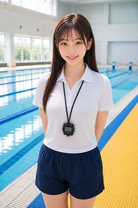 AIモデルまなみ vol.2 朝のプールサイドで会いましょう - サンプル画像 9
