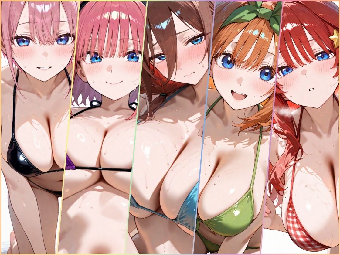 あまあまえっちタイム  五つ子水着編 - サンプル画像 1