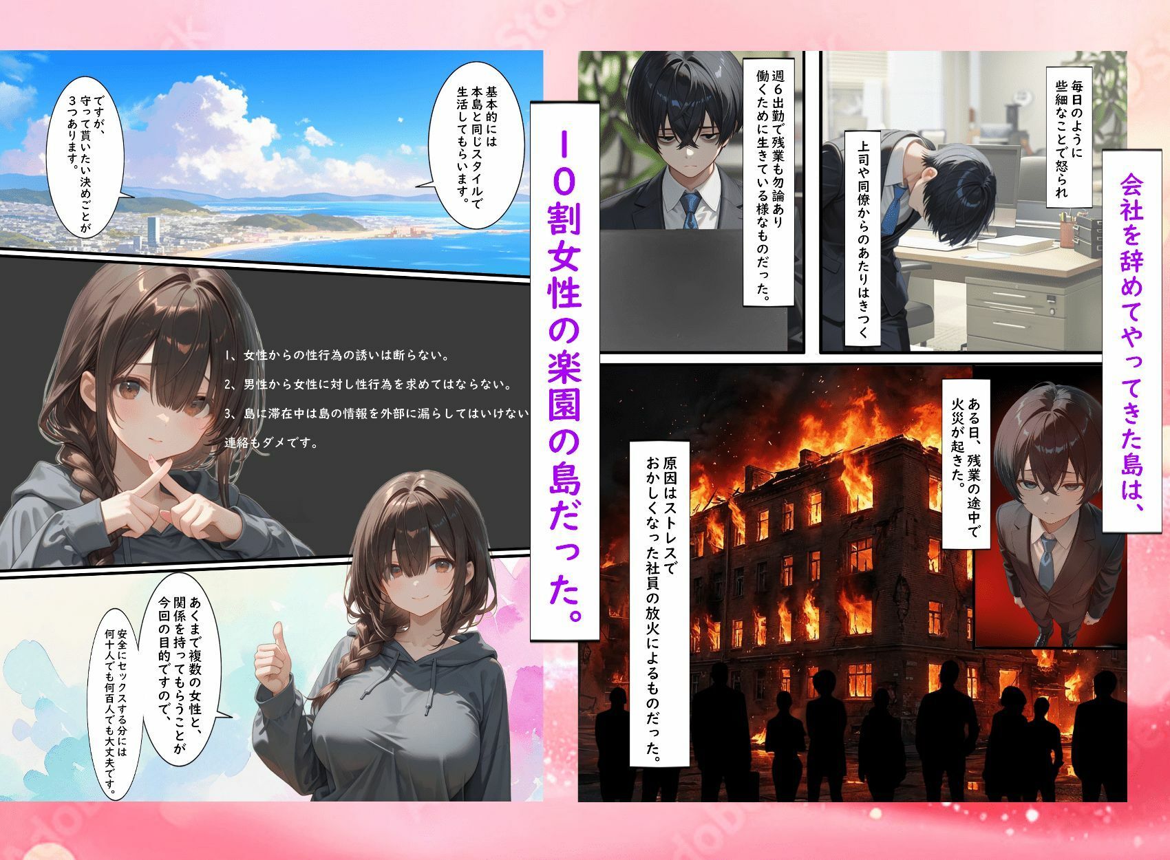 憑女島〜向かった島が痴女だらけで精子枯れるまで搾り取られたった - サンプル画像 2