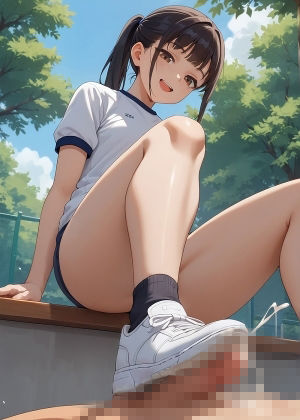 ブルマ女子に見下されながら足蹴にされたい？ - サンプル画像 3