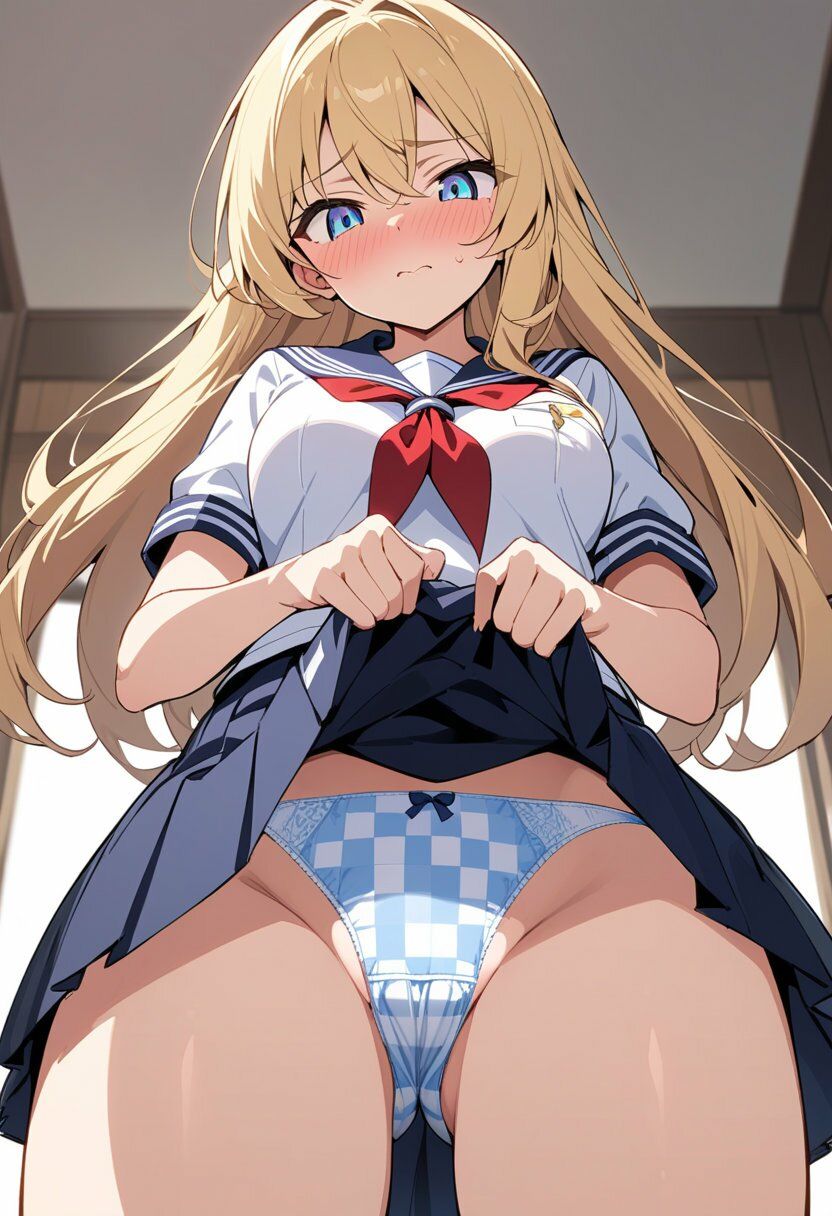 セーラー服でスカートたくし上げパンチラ200枚 - サンプル画像 10