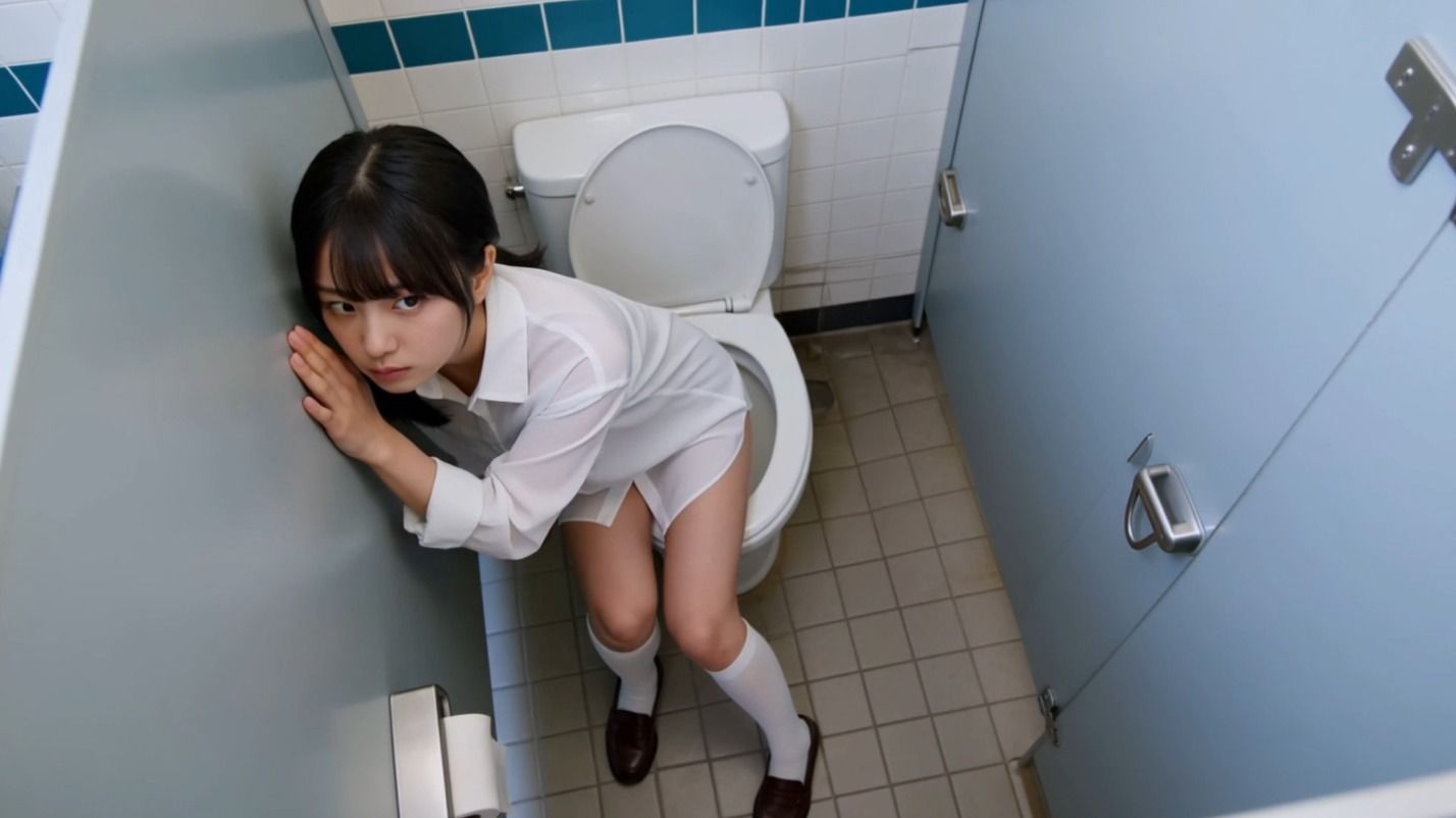 露出女子〇生の冒険4「修学旅行編」男子便器 - サンプル画像 3