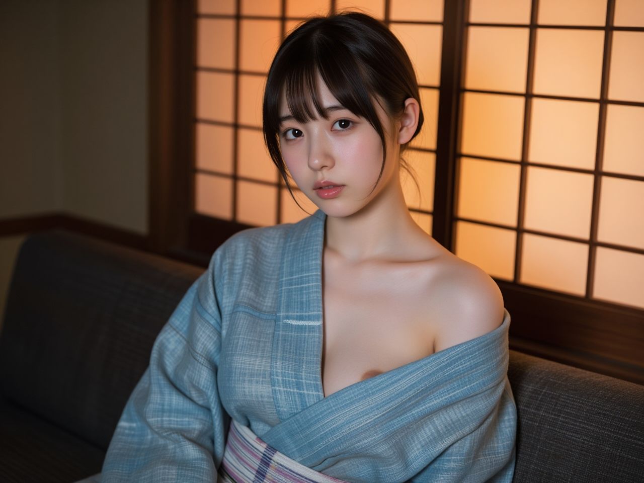 浴衣のかのじょ - サンプル画像 3