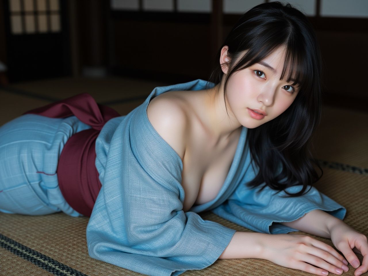 浴衣のかのじょ - サンプル画像 4