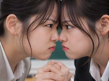 【女教師の腕相撲】どちらがこのクラスの担任かを決めるふたり。 - サンプル画像 3