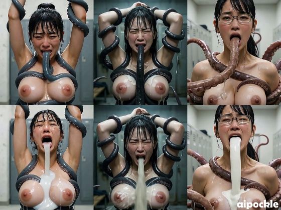美女と触手のイラマ体液地獄。 - サンプル画像 2
