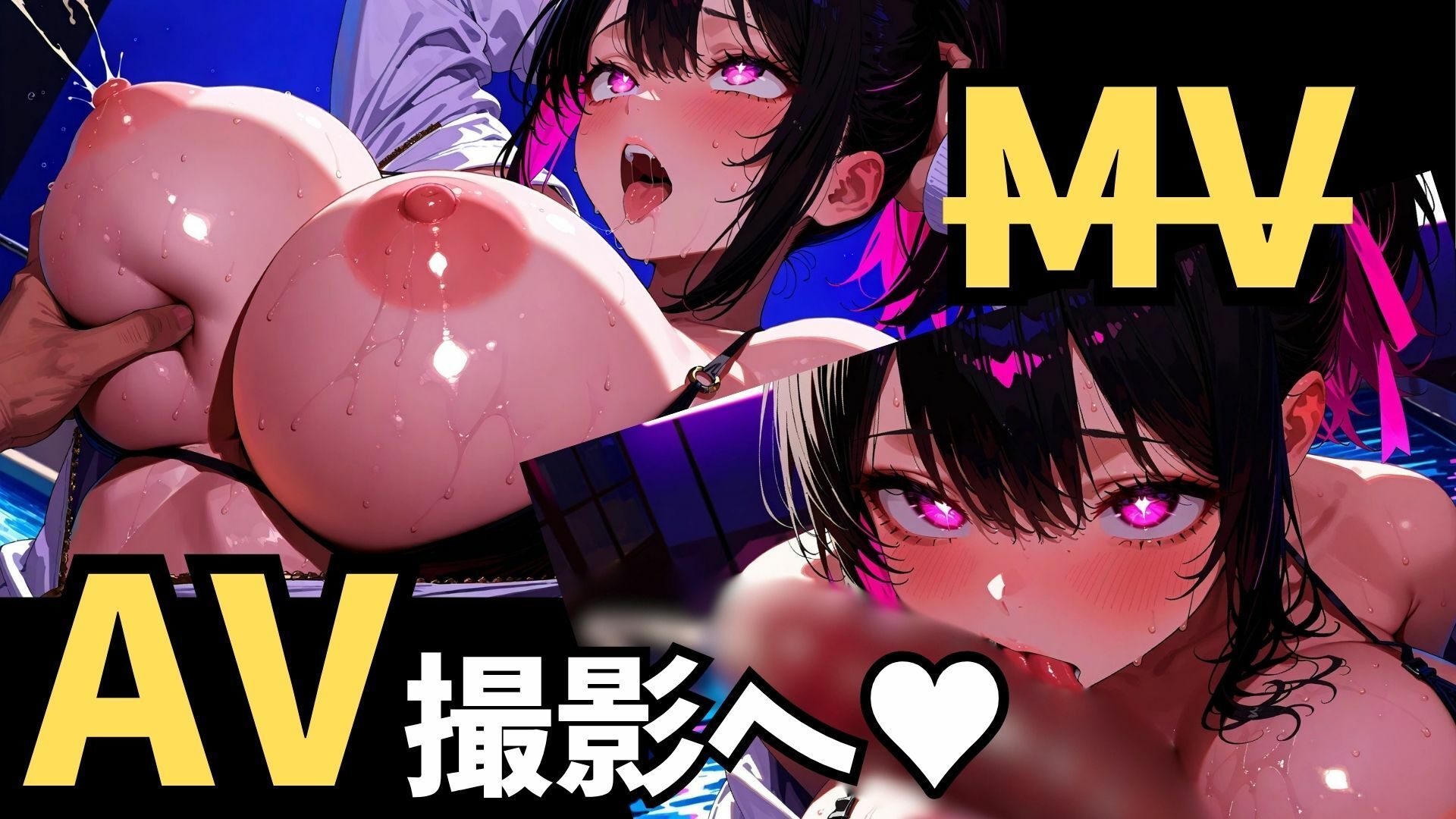 バスト100センチ超え！媚薬入りナイトプールで淫らに乱れる超爆乳アイドル - サンプル画像 7