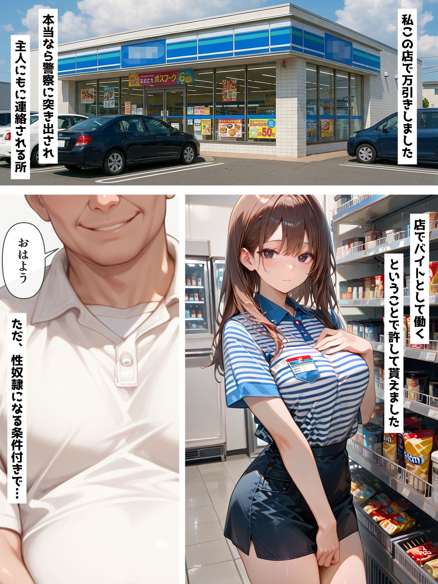 爆乳ミセス コンビニ編 vol.21【セリフ入有】 - サンプル画像 1