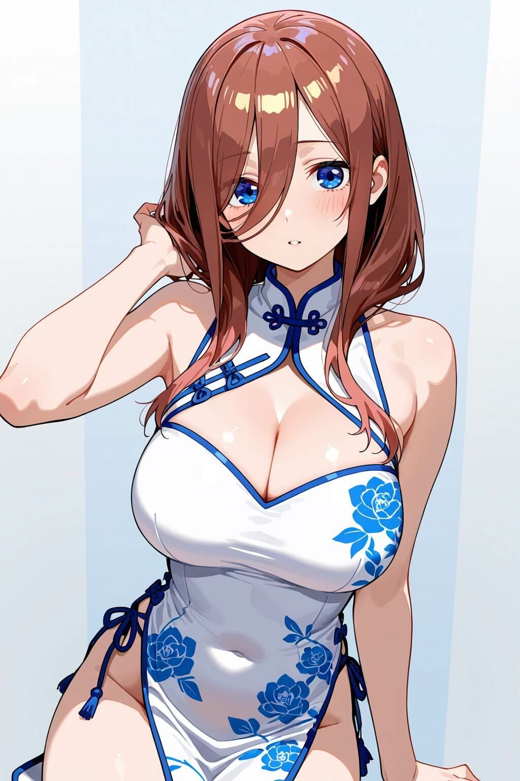 チャイナ姿の三玖が可愛すぎたので押し倒して朝までエッチしました - サンプル画像 1