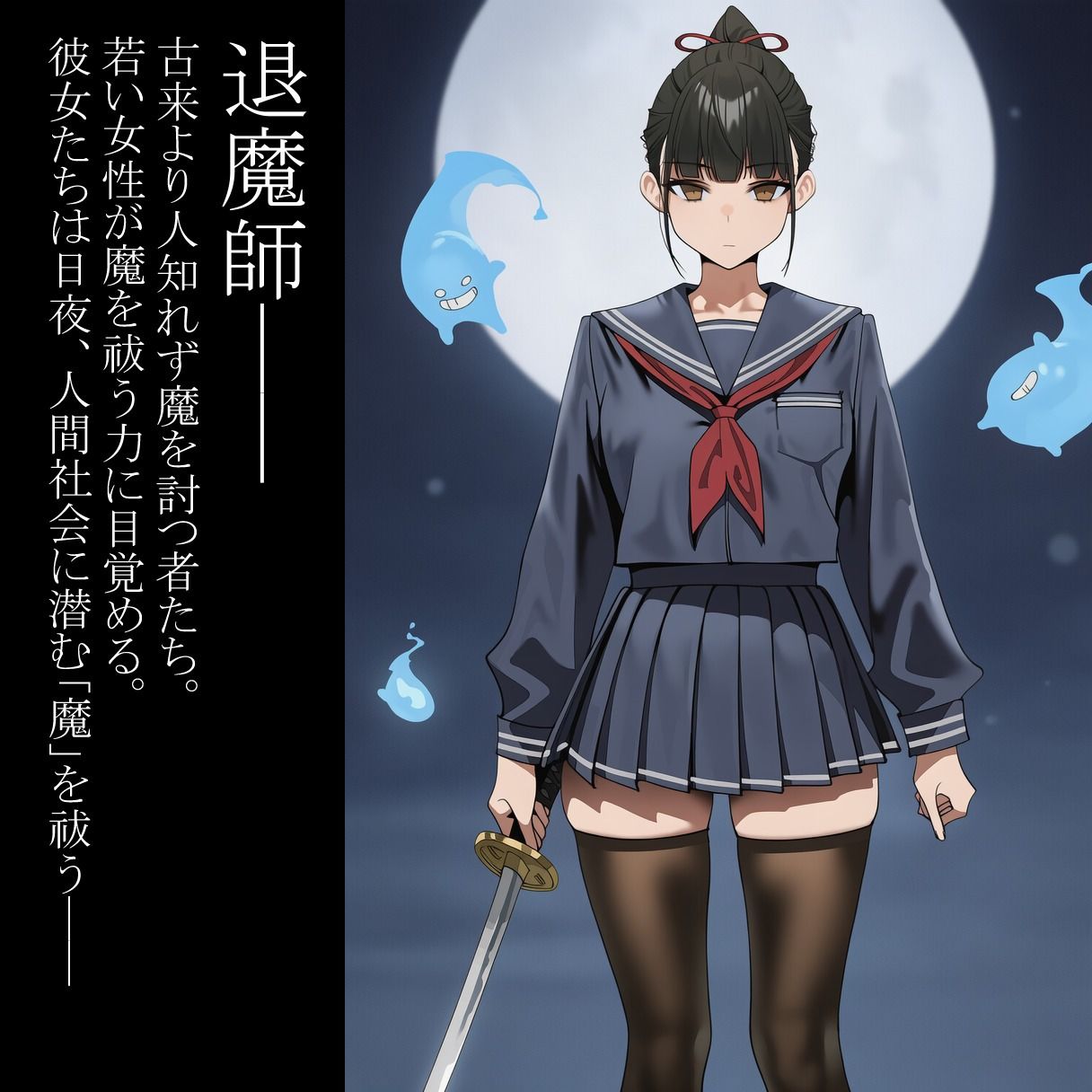 JK退魔師が催○で騙され淫紋刻まれ悪い奴のメイドになる話 - サンプル画像 1