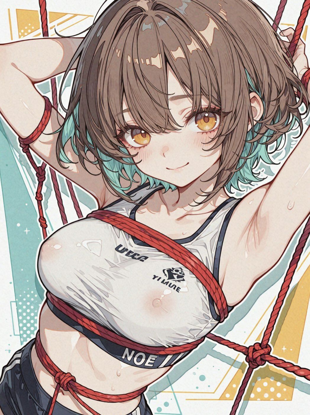 汗だくボディはハメ放題の生オナホ！性欲盛んなスポーツ女子を緊縛種付け！！ - サンプル画像 1